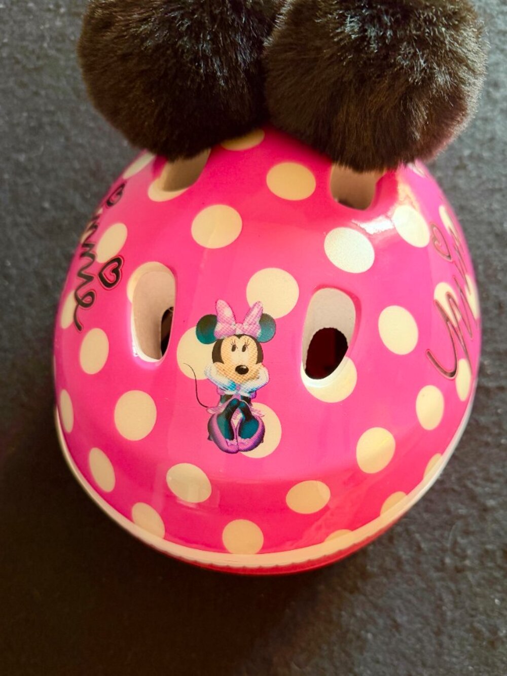 Bell Disney Minnie Mouse Pom-Pom Ears Toddler Bike Helmet - Picture 6 of 10